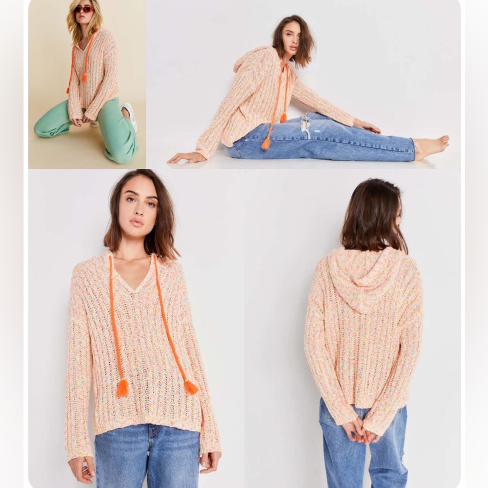 Lisa Todd Skittles Hoodie Sweater in Tropical Treat Size Small